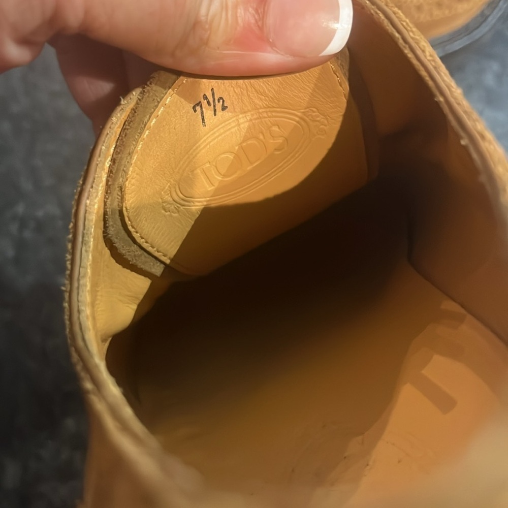 Men's Tan Suede TODS Dress Shoes - Picture 6 of 6